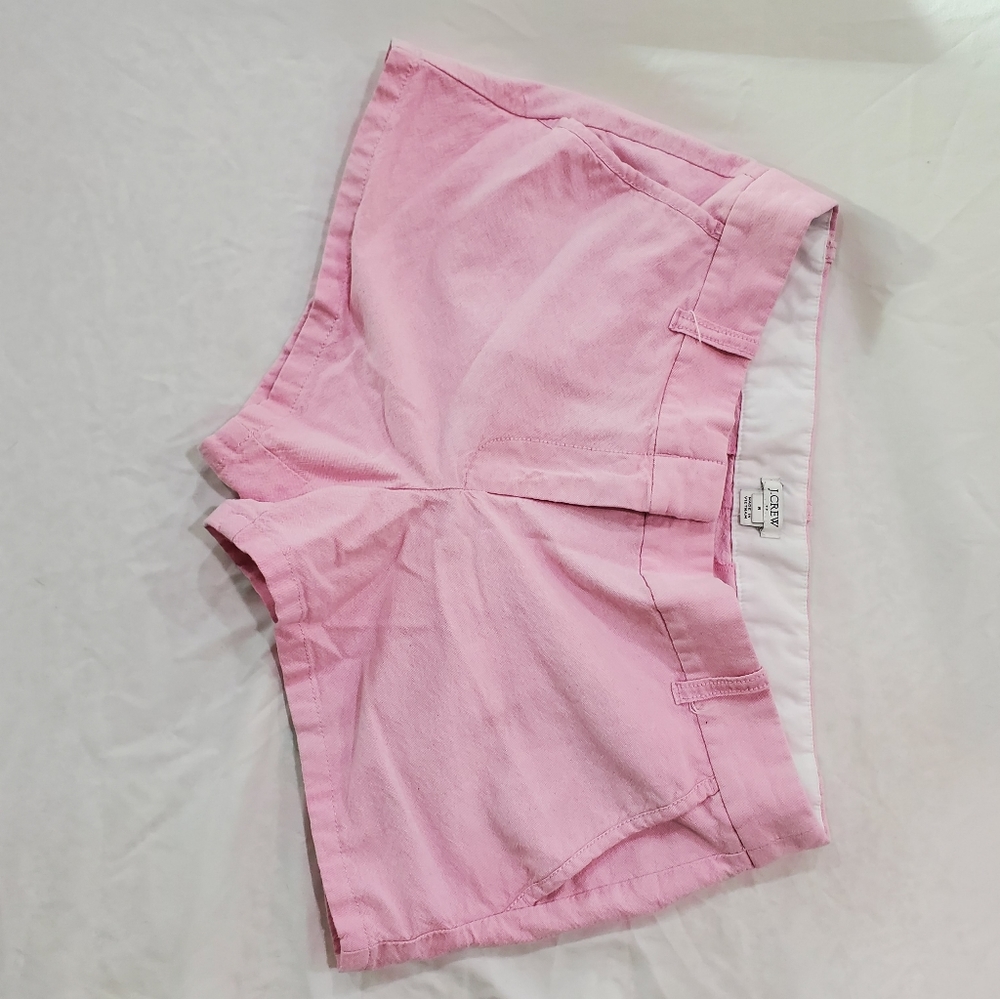 J.Crew pink linen shorts